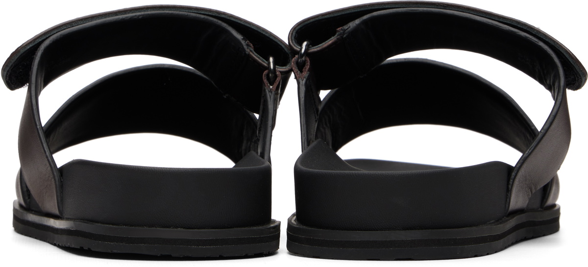 BOSS Brown Leather Slides