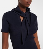 Max Mara Scarf-detail knitted top