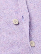 Howlin' - Shaggy Bear Logo-Appliquéd Wool Cardigan - Purple