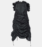Junya Watanabe Ruched ripstop midi dress