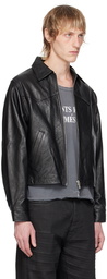 Enfants Riches Déprimés Black Signature Western Leather Jacket