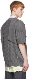 ADER error Grey Cotton Cardigan