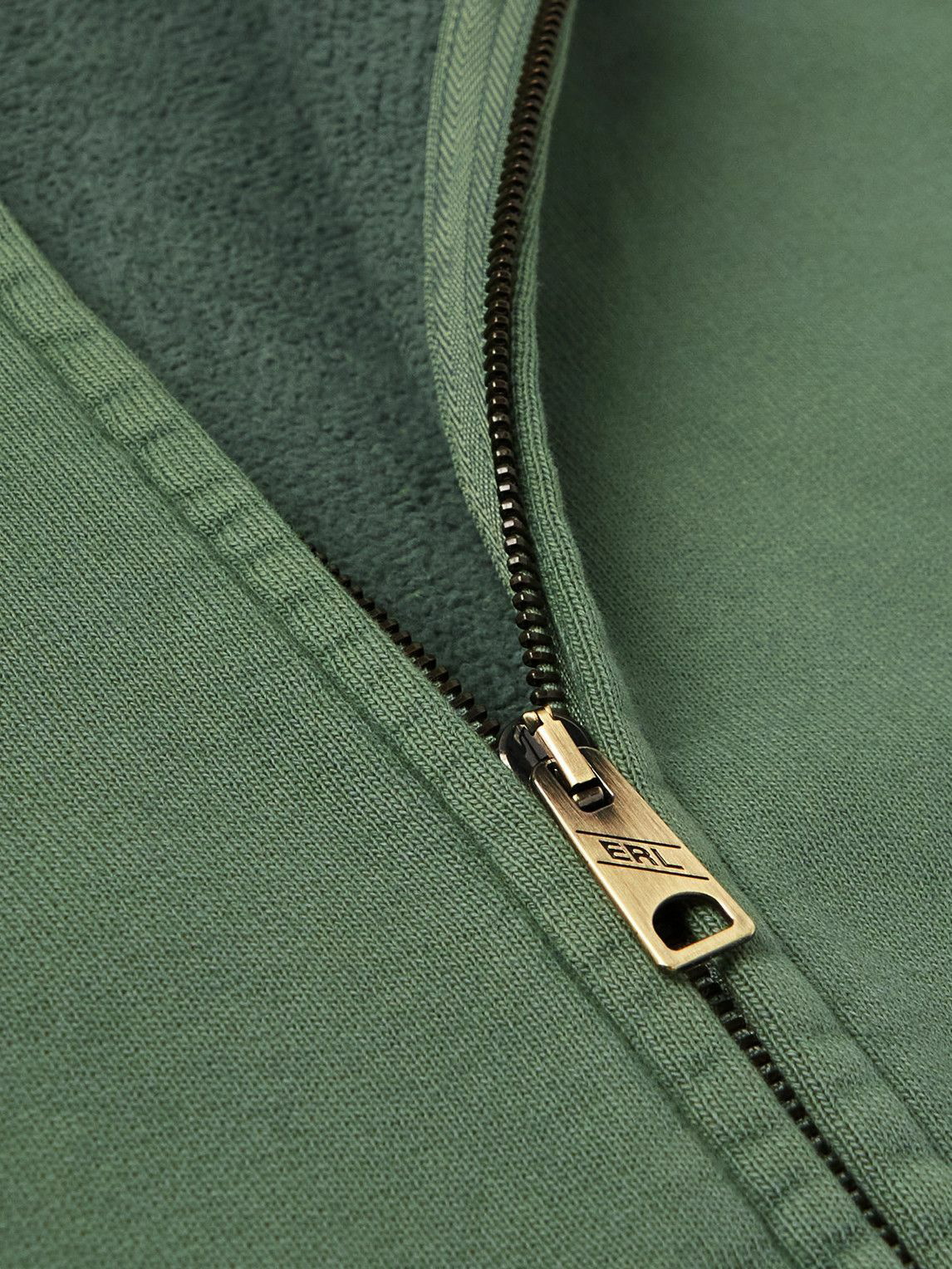 ERL - Cotton-Jersey Zip-Up Hoodie - Green ERL