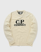 C.P. Company Lambswool Jacquard Goggle Knit White/Beige - Mens - Pullovers