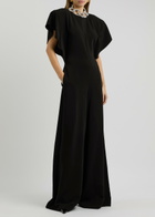 Stella Mccartney Crystal-embellished Jersey Jumpsuit Black