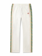 Casablanca - Futuro Laurel Straight-Leg Logo-Appliquéd Jersey Track Pants - White