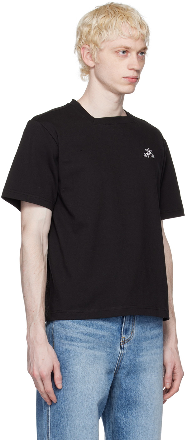 【ADER ERROR】 Dancy logo t-shirt ADER error Black Dancy T-Shirt ADER error