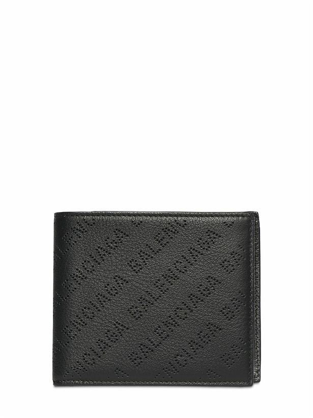 Photo: BALENCIAGA - Logo Perforated Leather Wallet