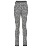 Balmain - Printed high-rise knit leggings