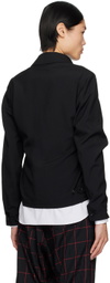 Black Comme des Garçons Black Ruched Jacket