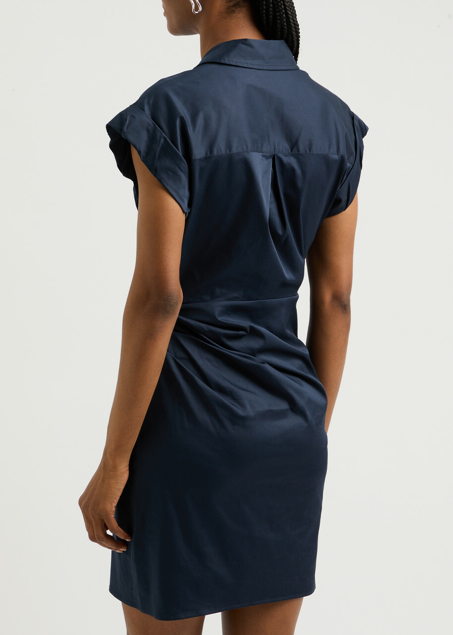 Veronica Beard Lorenza Cotton-blend Mini Shirt Dress Blue Veronica Beard Veronica Beard Lorenza Cotton-blend Mini Shirt Dress Blue Veronica Beard