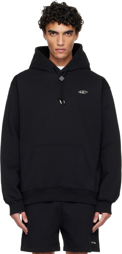 Photo: Casablanca Black Warped Logo Hoodie