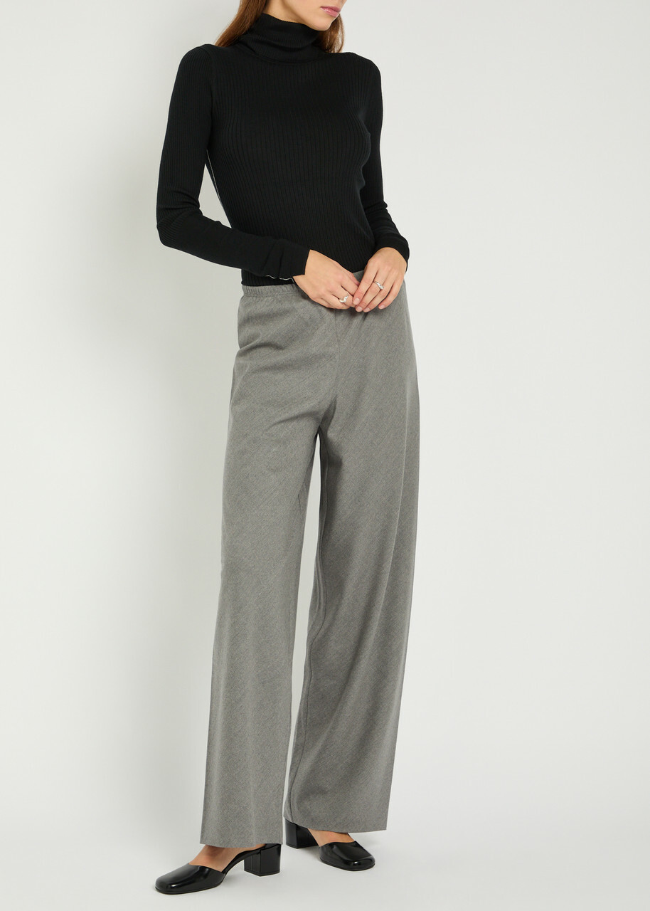 Maria Mcmanus Straight-leg Stretch-wool Trousers Grey