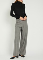 Maria Mcmanus Straight-leg Stretch-wool Trousers Grey