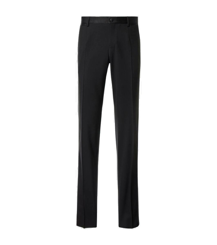 Photo: Dolce&Gabbana Wool and silk-blend tuxedo pants