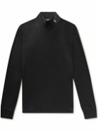 Polo Ralph Lauren - Logo-Embroidered Cotton-Jersey Mock-Neck T-Shirt - Black