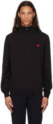 Hugo Black Half-Zip Sweater