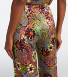 Alémais Joanna fringed printed wide-leg pants