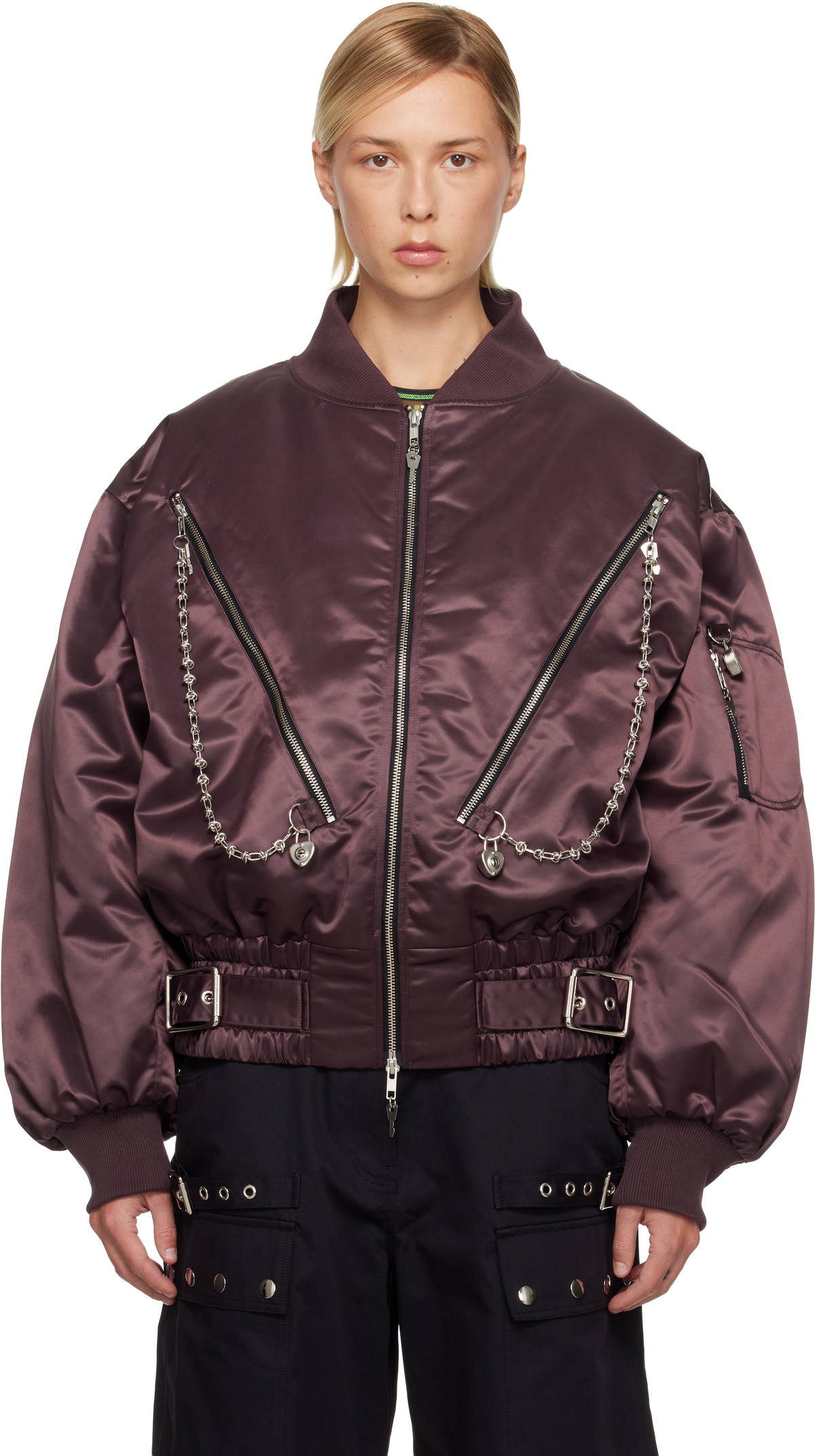 Chopova Lowena Brown Helter Bomber Jacket
