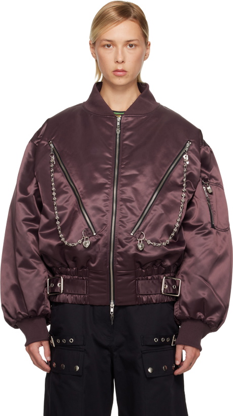 Photo: Chopova Lowena Brown Helter Bomber Jacket