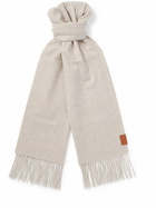 LOEWE - Logo-Appliquéd Fringed Cashmere Scarf
