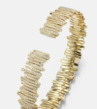 Suzanne Kalan Medium 18kt gold bangle with diamonds