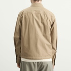 Moncler Men's Zip Up Shirt Jacket in Tan