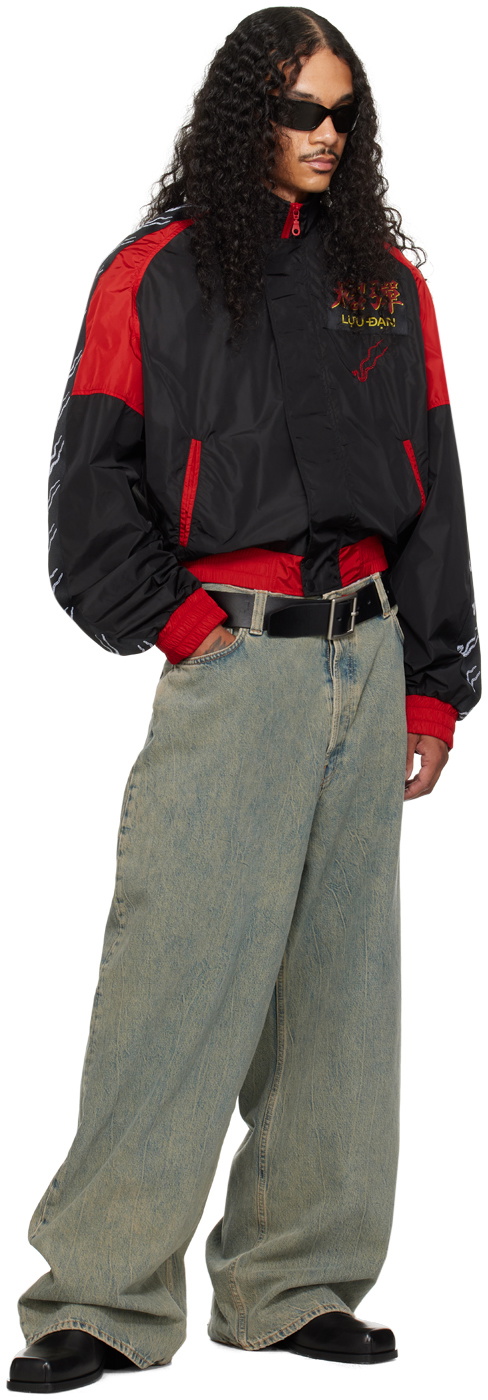 LU'U DAN Black New-Wave Shell Track Jacket