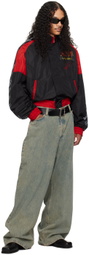 LU'U DAN Black New-Wave Shell Track Jacket
