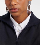 Acne Studios Chain Lock logo drop earrings
