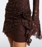 De La Vali Bodita cotton-blend lace minidress