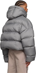 Entire Studios Gray Hooded Down Jacket