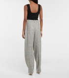 Magda Butrym - Herringbone high-rise wide-leg pants