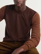 Maison Margiela - Colour-Block Wool Sweater - Brown