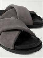Mr P. - Tom Padded Suede Sandals - Gray