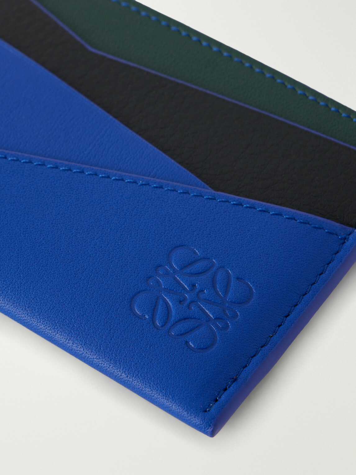 LOEWE - Puzzle Edge Anagram-Embossed Leather Cardholder - Black