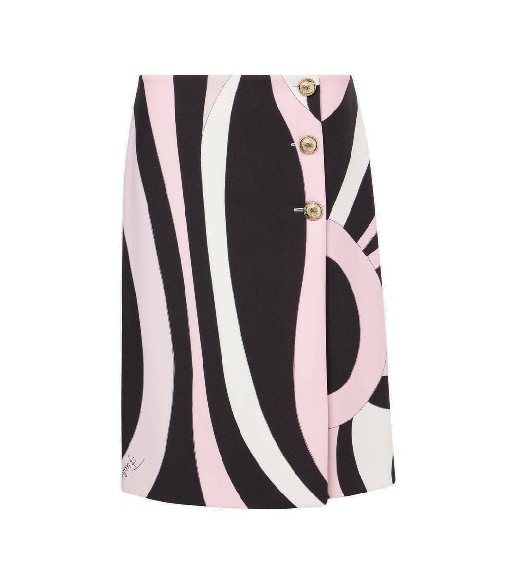 【送料&関税込】Pucci Multicolor Viscose Midi Skirt PUCCI Marmo-print lace-up Maxi Skirt | Pink | FARFETCH