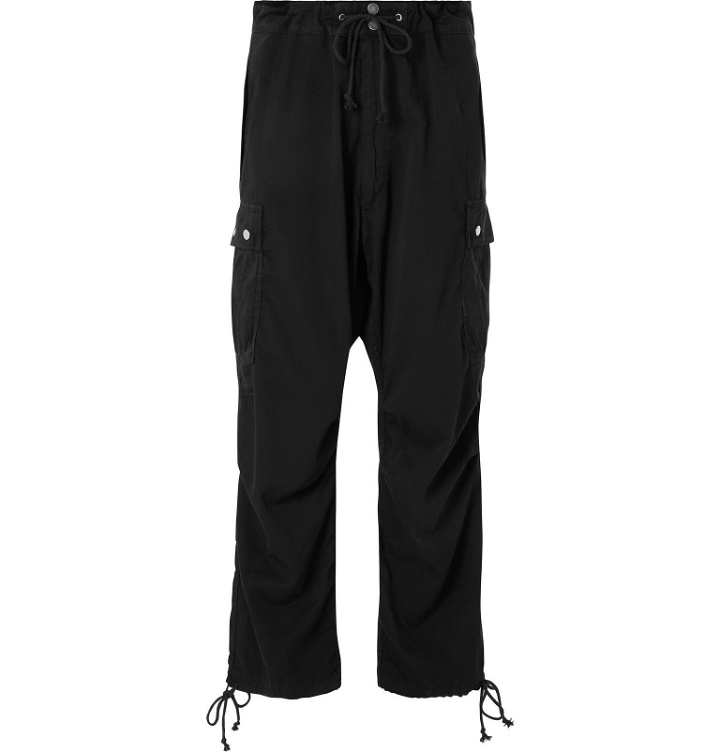 Photo: BILLY - Cotton-Twill Cargo Trousers - Black