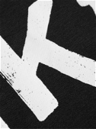 NIKE - Sportswear Club FT Logo-Print Cotton-Blend Jersey Hoodie - Black