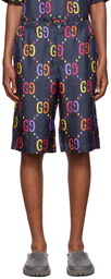 Gucci Navy GG Shorts