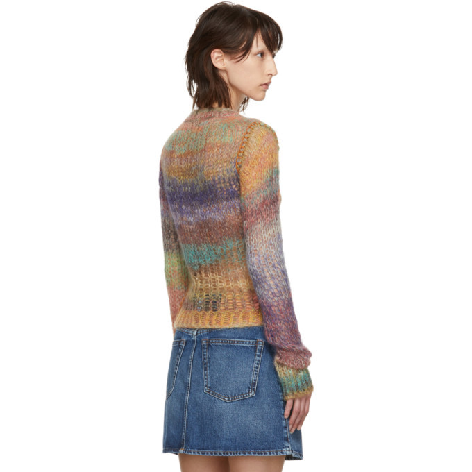 Acne Studios Multicolor Cropped Mohair Sweater Acne Studios
