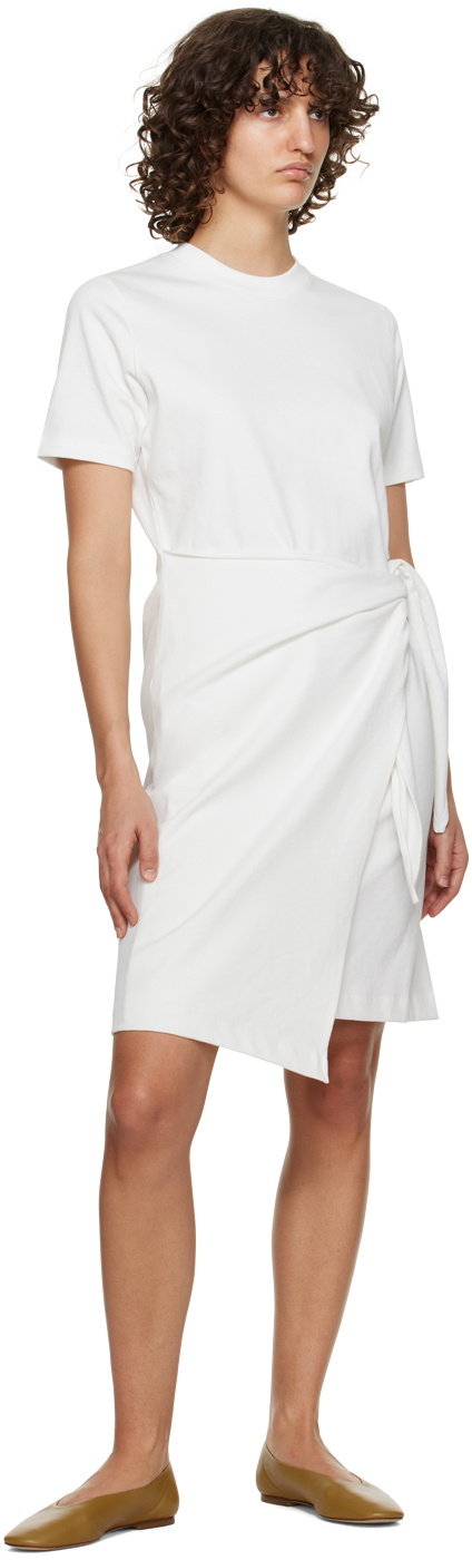 Vince Off-White Side-Tie Minidress