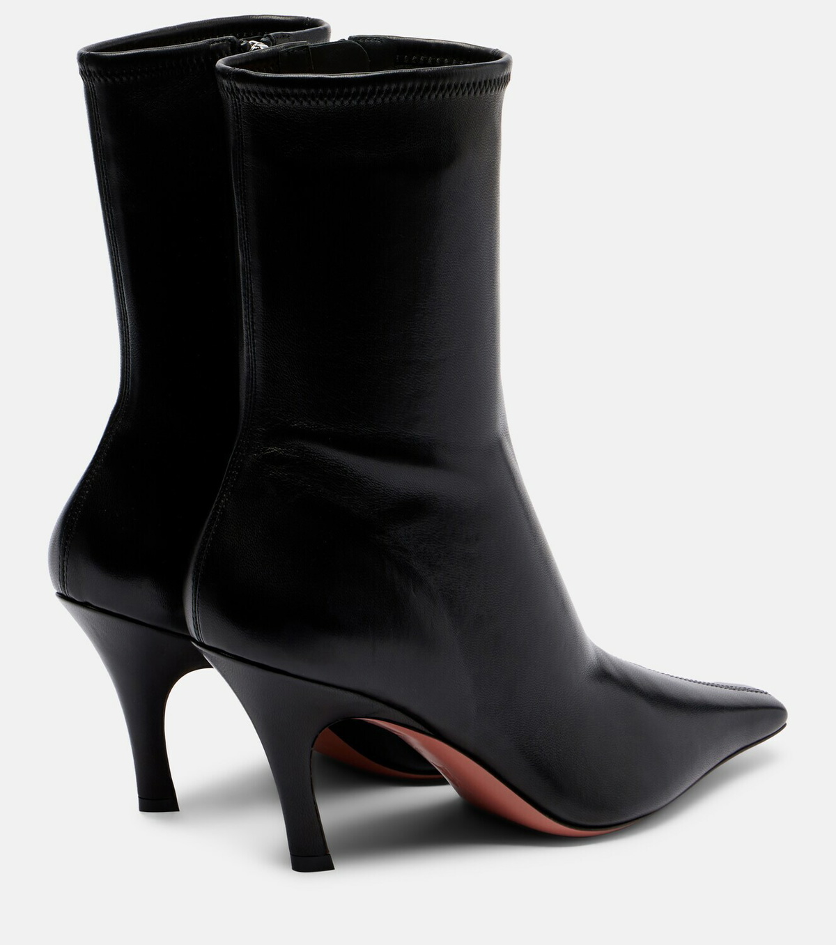 Amina Muaddi Jamie 80 leather ankle boots