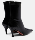 Amina Muaddi Jamie 80 leather ankle boots