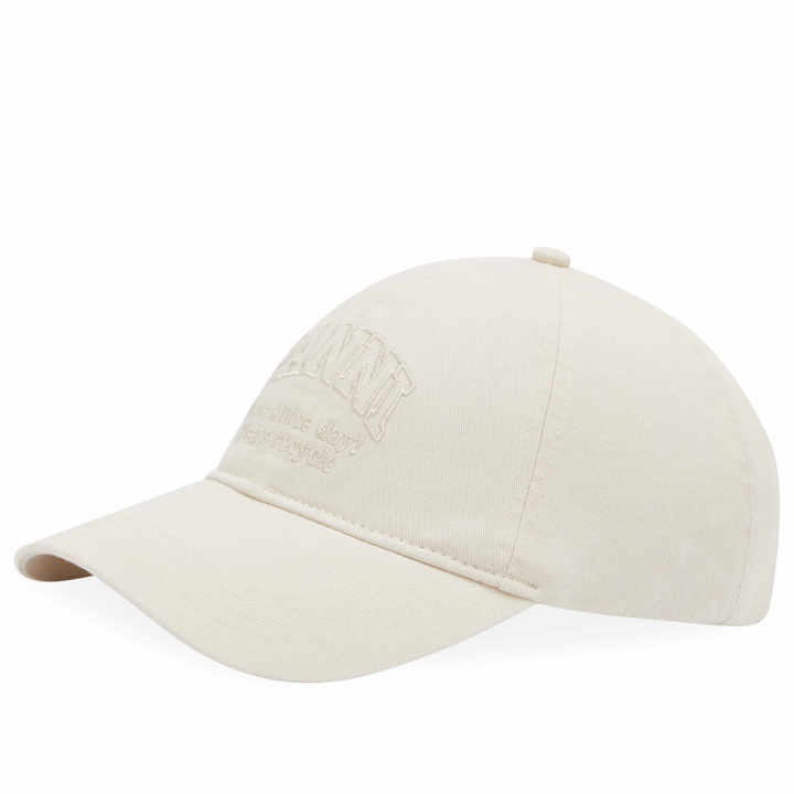 Photo: GANNI Women's Patch Cap in Egret 