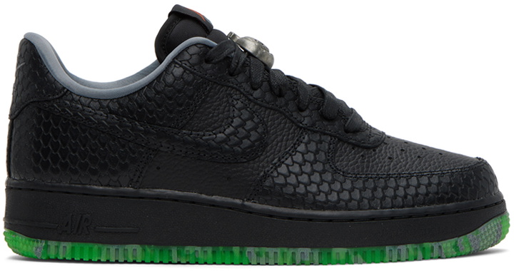 Photo: Nike Black Air Force 1 '07 Premium 'Halloween' Sneakers