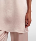 Leset Barb satin minidress