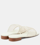 Souliers Martinez Chica leather-trimmed mesh slides