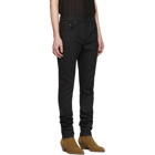 Saint Laurent Black Raw Skinny Jeans