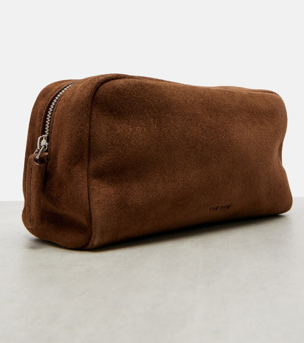 The Row Astra Small suede pouch